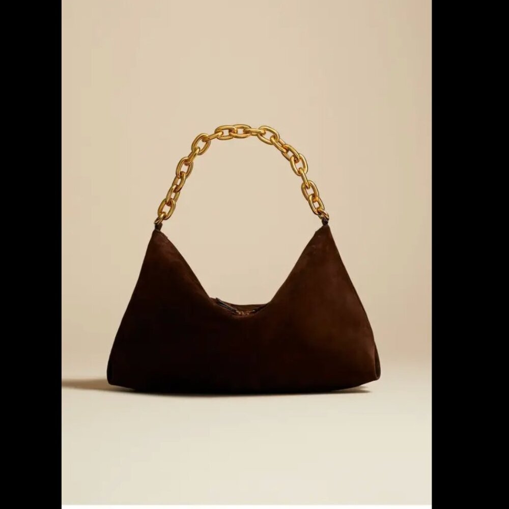 KHAITE Clara Bag in Coffee Suede NWT $2700 - Picture 4 of 5